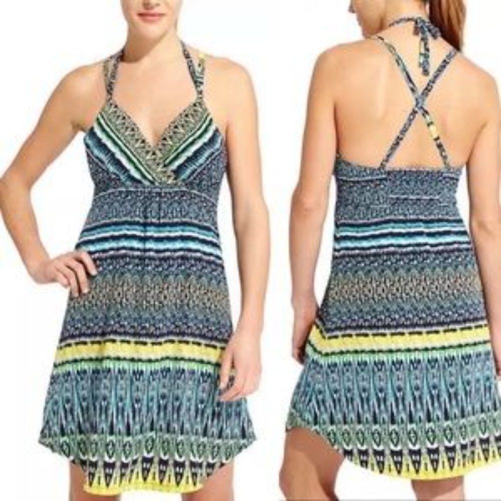 Athleta Marbella Summer Athleisure Halter Dress